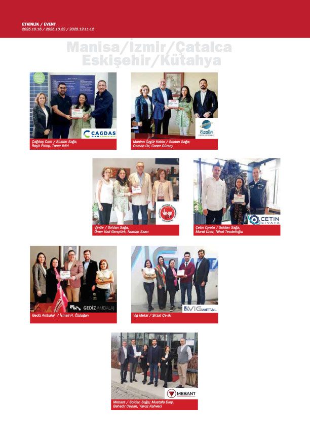 Üye Ziyaretlerimiz Manisa / Çatalca / Eskişehir / Kütahya